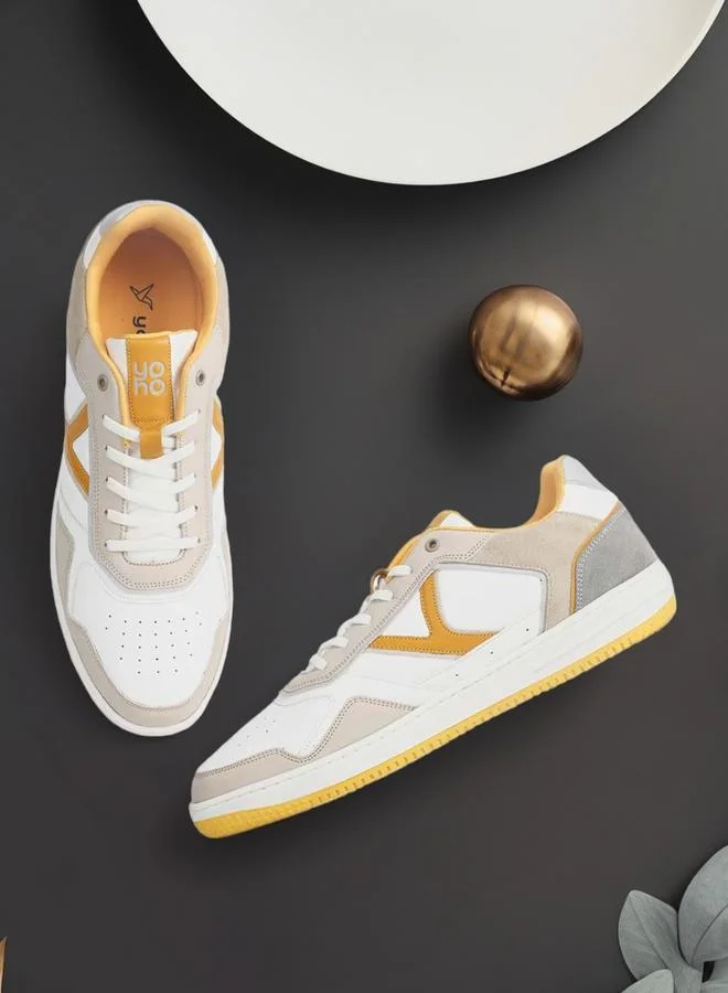 يوهو سنيكرز بلوحات بمظهر الشامواه